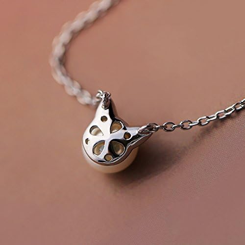 S.Leaf Cat Pearl Necklaces For Women Sterling Silver Cat Lovers Lady Gifts Pearl Opal Jewelry Pendant Collarbone Charm Necklace Best Friend Birthday Gifts for Women Trendy Sister Mom Wife Womens Her Friend Party