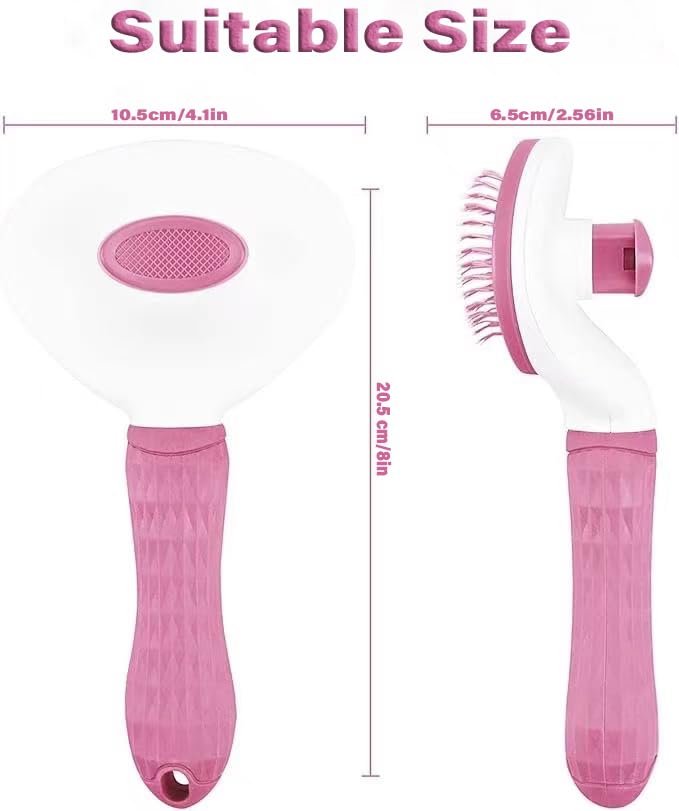 Self Cleaning Slicker Brush for Cats & Dogs, Cat Brush For Shedding, Cat Brush & Dog Brush with Massage Particles, Deshedding Brush, Hair Brush Puppy Brush for Haired Dogs