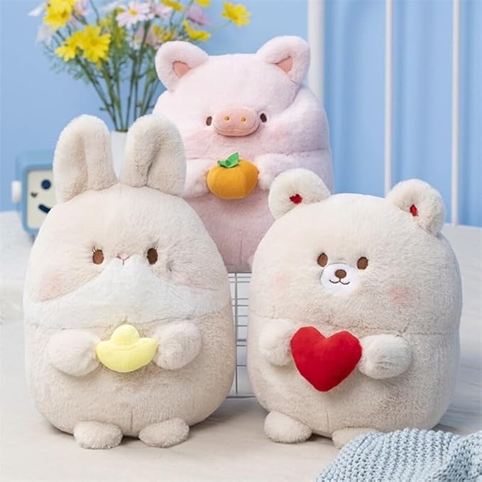 Ryttir 11.8" Chubbier Large Bear Stuffed Animal,Soft Bear Plush Stuffed Bear Pillow for Kids and Adults - Perfect Christmas Décor Bear Gifts for Cuddling and Room Decoration