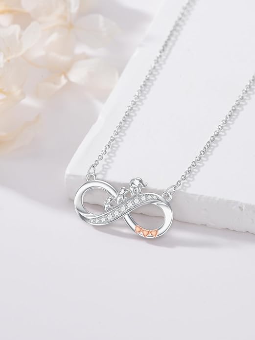 Seiyang Animal Necklace 925 Sterling Silver Elephant/Rabbit/Owl/Phoenix Pendant Necklace Animal Jewelry Gifts for Women Animal Lovers