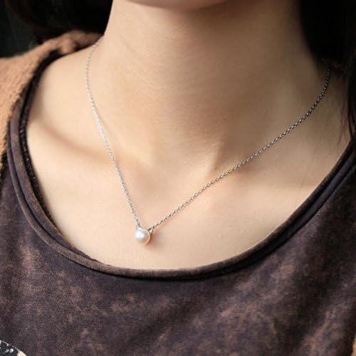 S.Leaf Cat Pearl Necklaces For Women Sterling Silver Cat Lovers Lady Gifts Pearl Opal Jewelry Pendant Collarbone Charm Necklace Best Friend Birthday Gifts for Women Trendy Sister Mom Wife Womens Her Friend Party