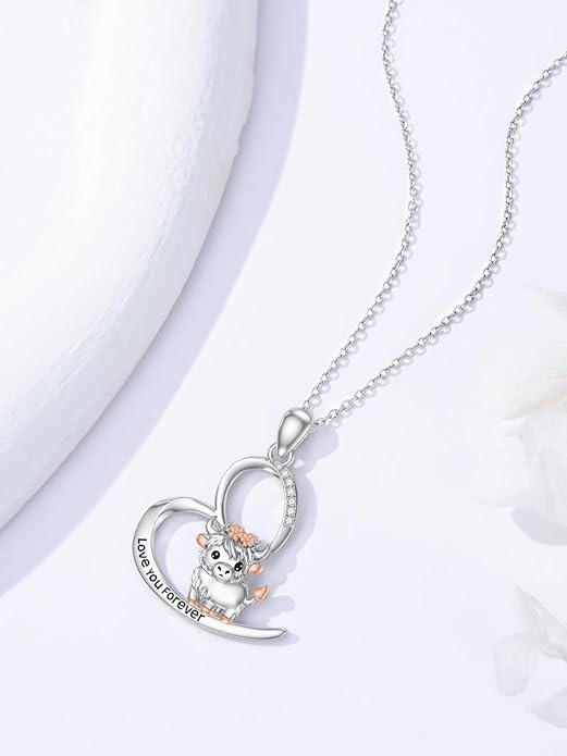 Seiyang Animal Necklace 925 Sterling Silver Elephant/Rabbit/Owl/Phoenix Pendant Necklace Animal Jewelry Gifts for Women Animal Lovers