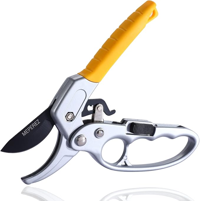 Ultra Sharp Germany Steel Pruning Shears - Cuts 3X Easier, Weak Hand Arthritis Snips, Rust-Resistant, Effortlessly 1-Inch Cut Capacity Garden Scissors, Ergonomic Handle