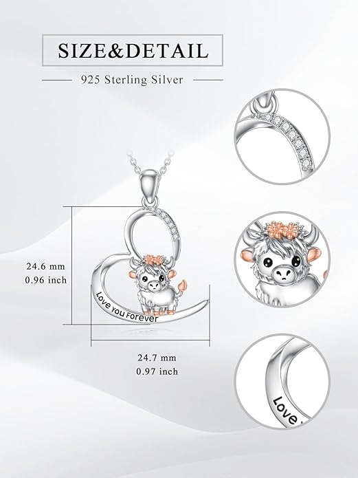 Seiyang Animal Necklace 925 Sterling Silver Elephant/Rabbit/Owl/Phoenix Pendant Necklace Animal Jewelry Gifts for Women Animal Lovers