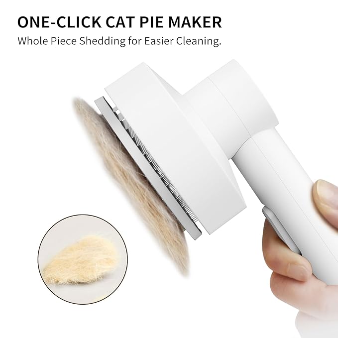 Self Cleaning Slicker Cat Brushes for Indoor Shedding Short Haired Dogs Grooming Supplies for Long Hair Pet Comb Essentials Tools for Pitbulls Removes Matted Fur and Loose Undercoat Set (Sky Blue)