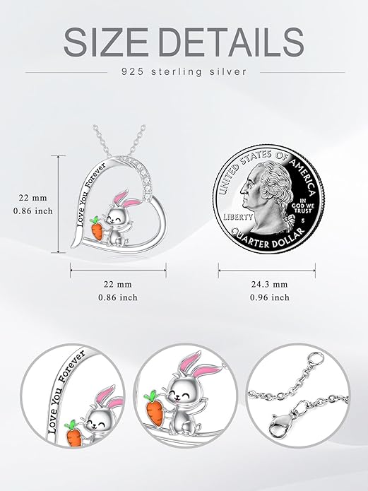 Seiyang Animal Necklace 925 Sterling Silver Elephant/Rabbit/Owl/Phoenix Pendant Necklace Animal Jewelry Gifts for Women Animal Lovers