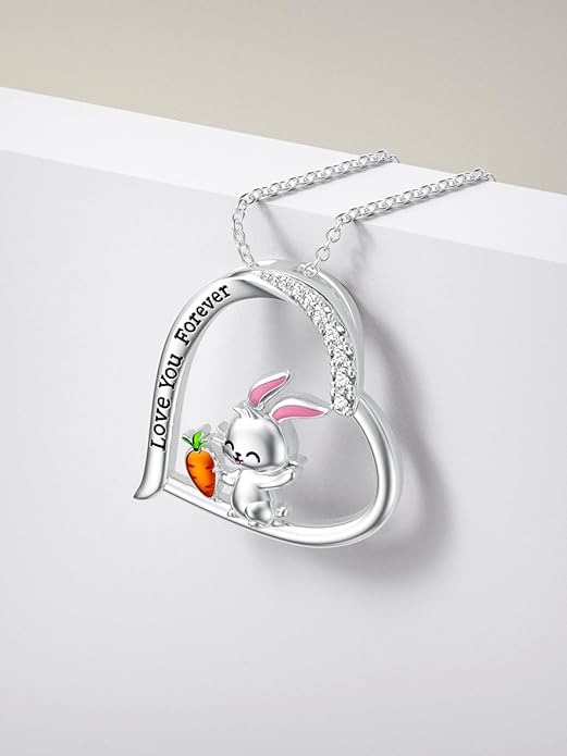 Seiyang Animal Necklace 925 Sterling Silver Elephant/Rabbit/Owl/Phoenix Pendant Necklace Animal Jewelry Gifts for Women Animal Lovers