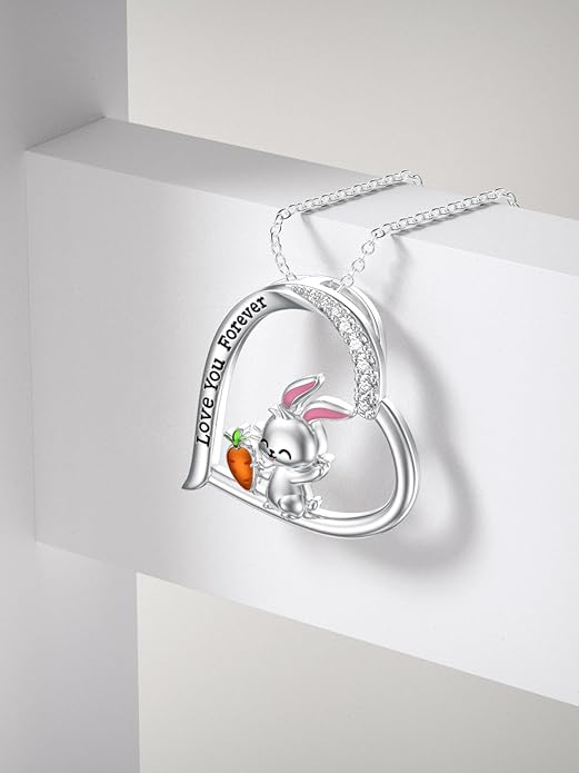 Seiyang Animal Necklace 925 Sterling Silver Elephant/Rabbit/Owl/Phoenix Pendant Necklace Animal Jewelry Gifts for Women Animal Lovers