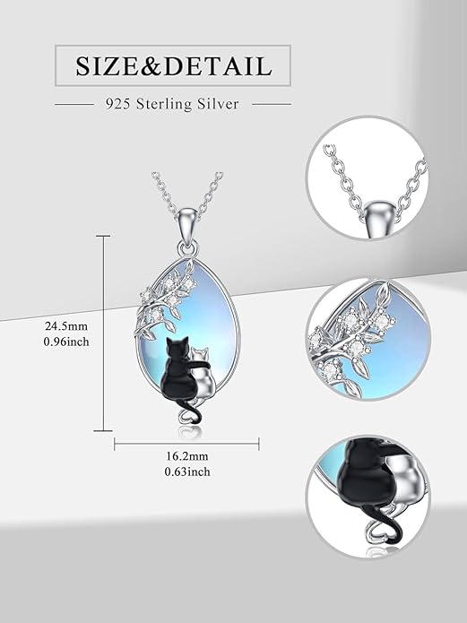 Seiyang Animal Necklace 925 Sterling Silver Elephant/Rabbit/Owl/Phoenix Pendant Necklace Animal Jewelry Gifts for Women Animal Lovers