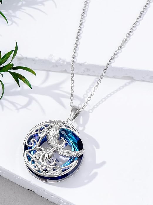 Seiyang Animal Necklace 925 Sterling Silver Elephant/Rabbit/Owl/Phoenix Pendant Necklace Animal Jewelry Gifts for Women Animal Lovers