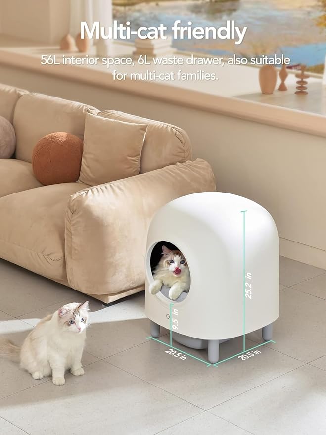 Self Cleaning Cat Litter Box Liners - 2 Rolls (50 Count), Waste Bags Automatic Cat Litter Box1