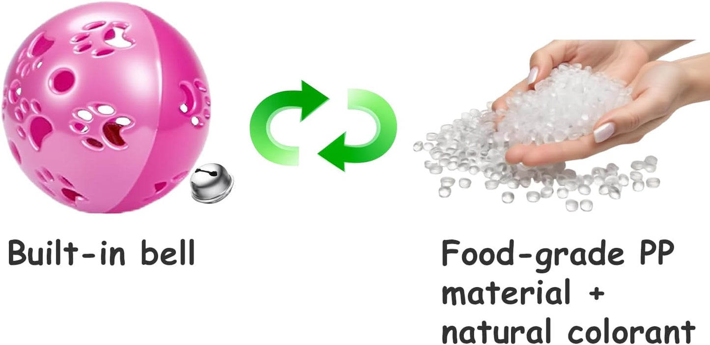 10-Pack Colorful Cat Toy Balls with Bells for Indoor Cats and Kittens (1.5'' - 2.3'', Cat Toys Mega Set)