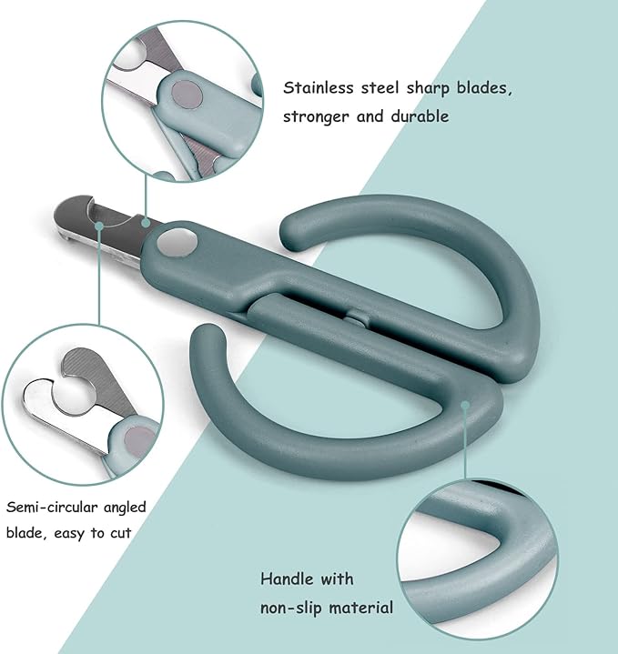 Cat Nail Clippers, Cat Claw Trimmer for Pet Grooming Tool, Easy Cutting Cat Claw Clippers, Dog Nail Clippers, Angled Blade Sharp Claw Scissors for Small Animals Rabbit Puppy Kitten