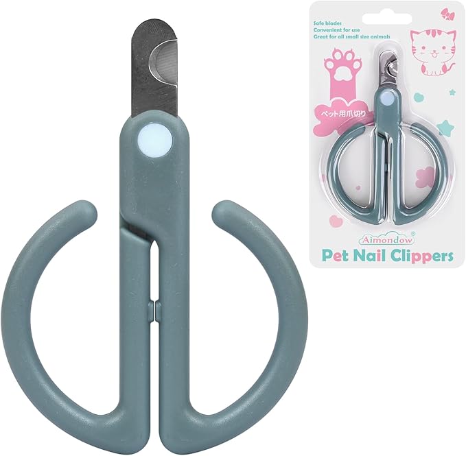 Cat Nail Clippers, Cat Claw Trimmer for Pet Grooming Tool, Easy Cutting Cat Claw Clippers, Dog Nail Clippers, Angled Blade Sharp Claw Scissors for Small Animals Rabbit Puppy Kitten
