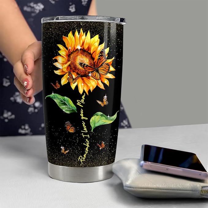 SANDJEST Tumbler for Mom 20oz Stainless Steel Insulated Tumblers Coffee Travel Mug Cup Gifts for Moms Mommy Mothers Mama Gift for Birthday Christmas