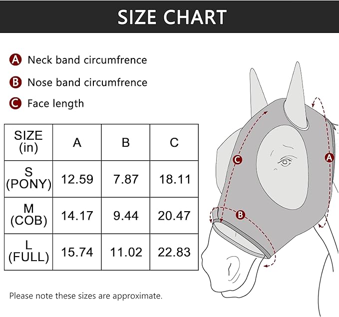 Horse Fly Mask with Ears - Large Eye Space for Full Vision, Breathable Stretch Comfort Fit, UV Protection, Forelock Opening, Easy Pull-On Pink Cob