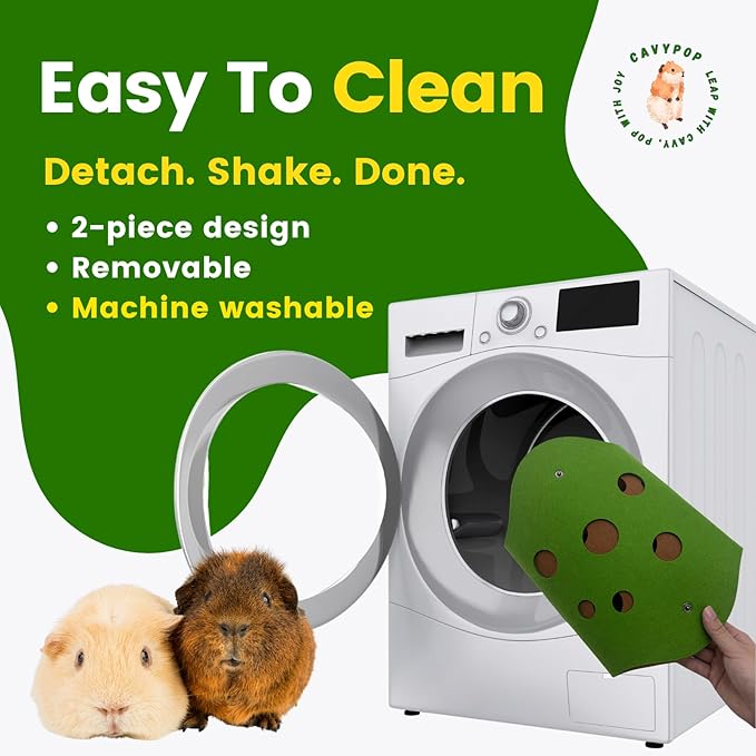 Guinea Pig Tunnels, Foldable Fleece Hideout Beds with Cheese-Hole Design, 2 Pack Modular Tunnel Set for Play and Rest, Brings Comfort and Enrichment to Guinea Pig Cages-Green&Grey