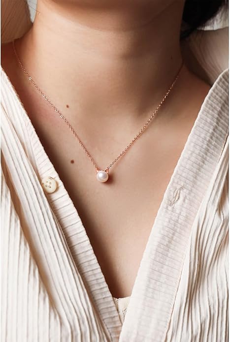 S.Leaf Cat Pearl Necklaces For Women Sterling Silver Cat Lovers Lady Gifts Pearl Opal Jewelry Pendant Collarbone Charm Necklace Best Friend Birthday Gifts for Women Trendy Sister Mom Wife Womens Her Friend Party