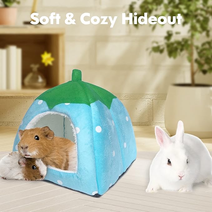 Guinea Pig Hideout Bed Rabbit House Cave Accessories Cozy Hide-Out for Bunny Hedgehog Ferret Chinchilla&Other Small Animals