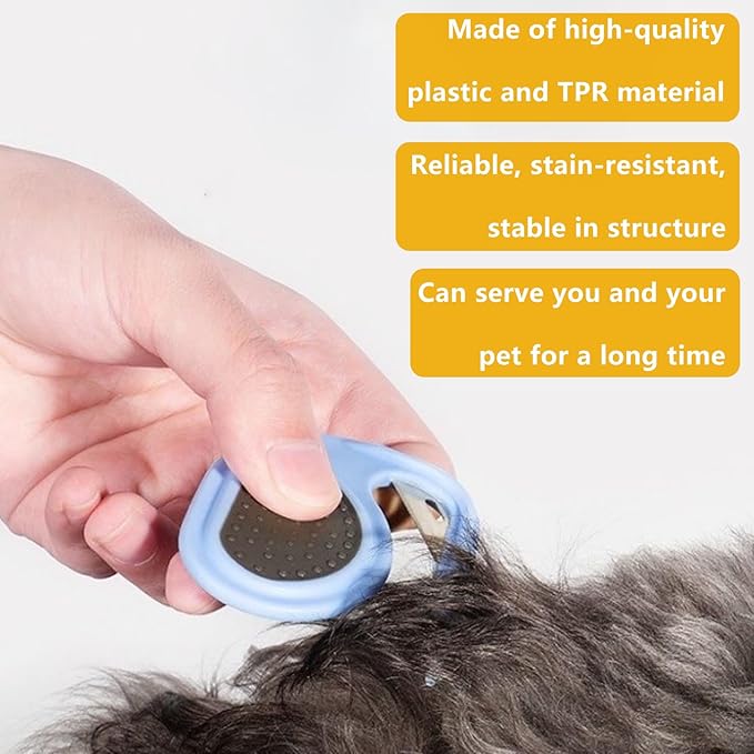 2 PCS Pet Grooming Tool Professional Dematting Comb Dog Detangler Brush Hair Grooming Tool Dog Undercoat Rake Grooming Rake for Grooming - Cuts Through Matts & Tangles with Ease(Blue、Green)