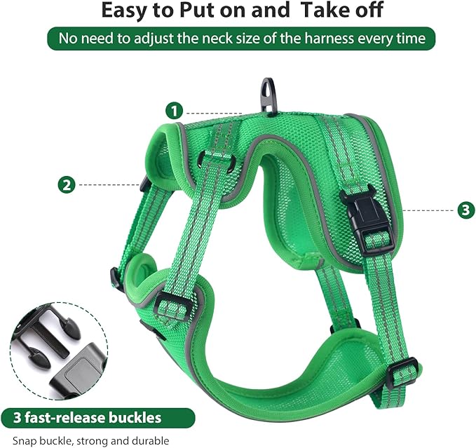 Rttochfy Cat Harness and Leash Set, Adjustable and Reflective Cat Vest, Escape Proof Kitten Harness, Easy to Put on with 3 Buckles for Cats Walking and Traveling (Red, L)