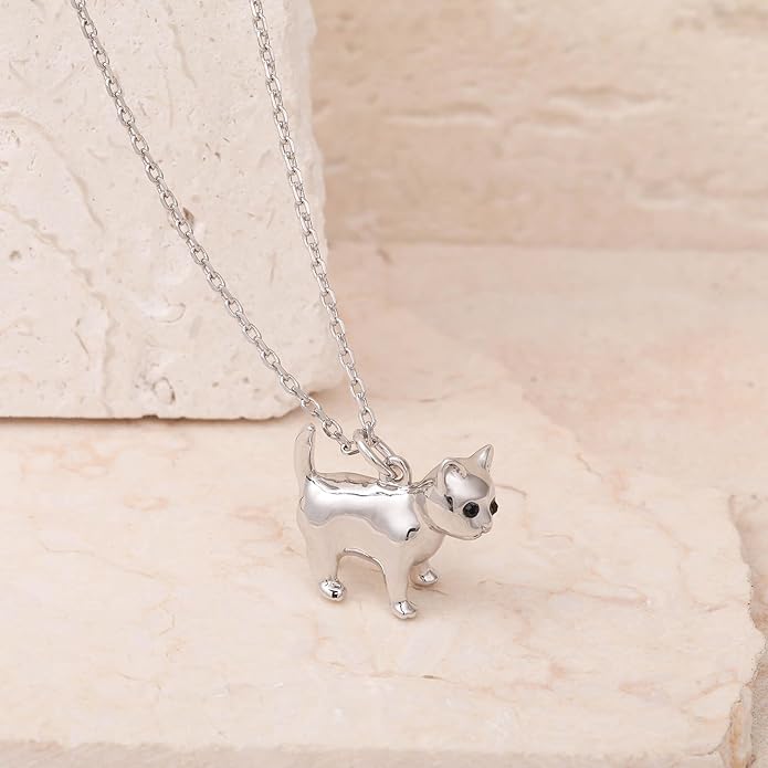 S.Leaf Cat Lover's Necklace - Cat Pendant for Women, Birthday Gifts for Her & Friends