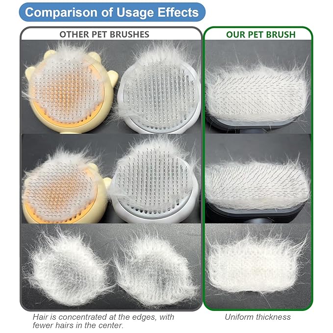 Self Cleaning Cat Brush,Air Cushion Massager Brushes,Airbag Massage Comb Brush for Long or Short Haired Cats Dogs, Removes Loose hair & Tangles, Promote blood circulation,Grooming Brush