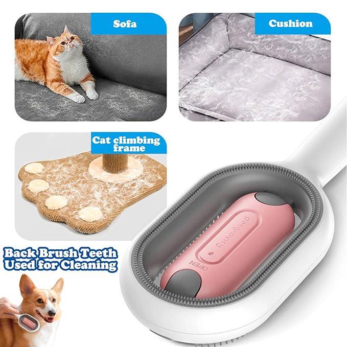 2 PCS Cat Grooming brush, Cat Self Groomers with Catnip, Pet Hair Removal Comb with Water Tank,Cat Accessories Including Soft Tissue for Indoor Long Fur Kitten Massage and Cleaning(Grey)