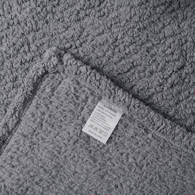 1 Pack 3 Calming Blankets Fluffy Premium Fleece Pet Blanket Soft Sherpa Throw for Dog Puppy Cat Grey Medium (30“x20'')