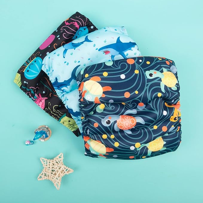 CuteBone Dog Diapers Male Washable Belly Band for Male Dogs Wraps 3pcs a Pack DM28S
