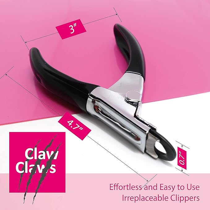 Guillotine Type Dog Nail Clippers for Small and Medium-Sized Dogs, Safety Guard to Avoid Over Cutting, Sharp Stainless Steel Blade, 7 mm Hole