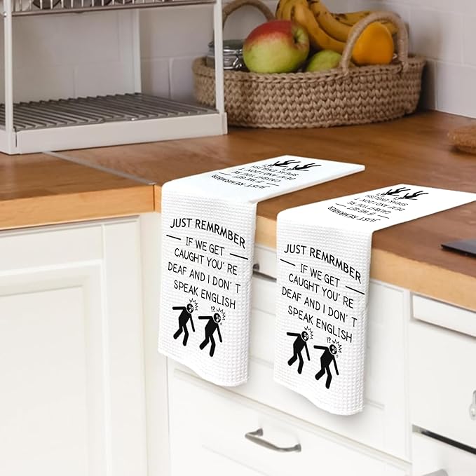 Sarcastic Bar Kitchen Bathroom Decor Towels - Funny Housewarming Kitchen Dish Towels Gift for Family Friends Colleagues, Funny Bathroom Hand Towels Decor 16″×24″