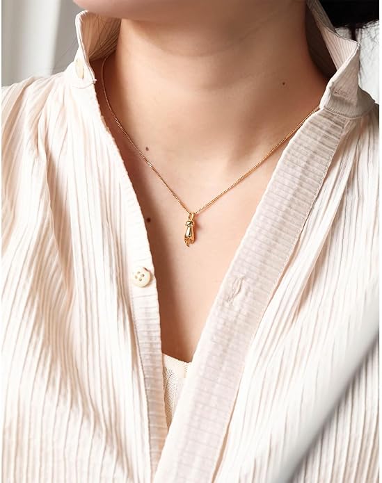 S.Leaf Sterling Silver Cat Necklace - Kitten Jewelry for Cat Lovers - Themed Gifts for Women