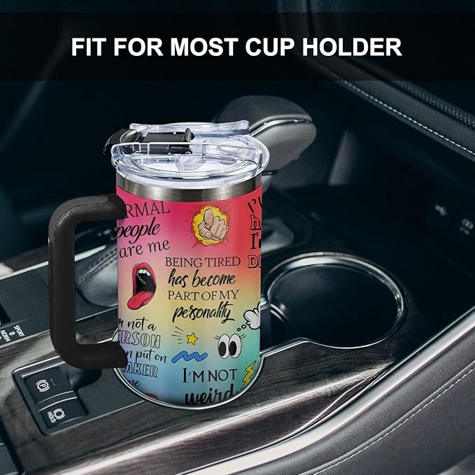 Sarcastic Gifts For Women - Multicoloured Snarky Quotes Travel Tumbler Coffee Mugs 40oz For Women Adult Humor, Funny Girl Gifts Cup, Birthday Sarcasm Gift For Friend Bestie Mom Coworker