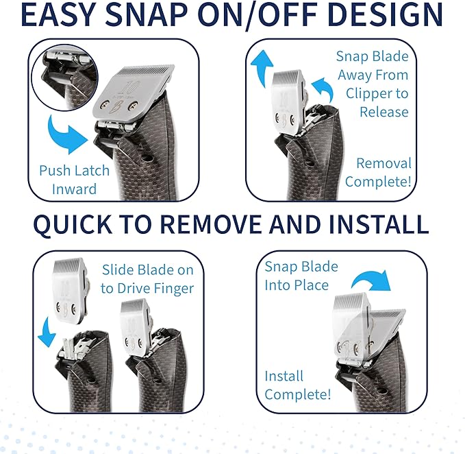 Detachable A Series 7f Blades for Dog Grooming Full Tooth Cuts Length 1/8" - 3.2mm Japanese High Carbon Steel 7F Dog Grooming Blade Supplies | 7f Blade Clippers (Compatible A5 Series(B7F)