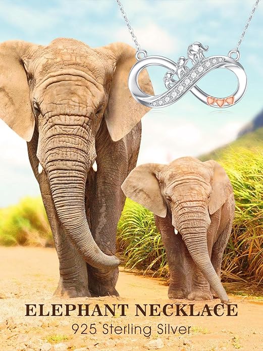 Seiyang Animal Necklace 925 Sterling Silver Elephant/Rabbit/Owl/Phoenix Pendant Necklace Animal Jewelry Gifts for Women Animal Lovers