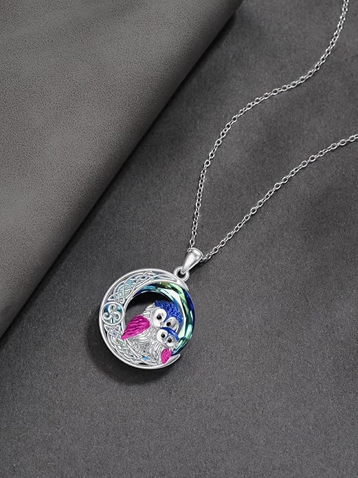 Seiyang Animal Necklace 925 Sterling Silver Elephant/Rabbit/Owl/Phoenix Pendant Necklace Animal Jewelry Gifts for Women Animal Lovers
