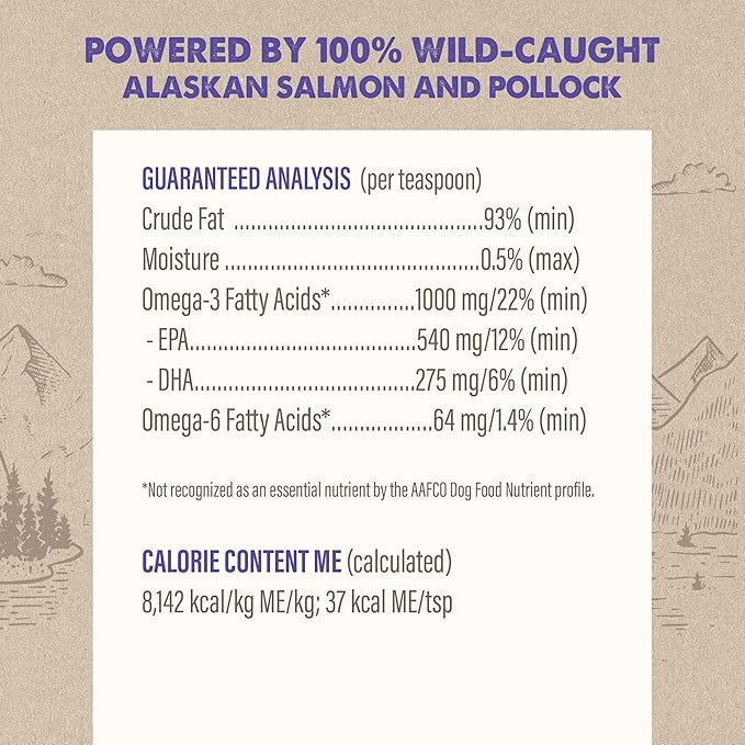 Grizzly Pet Products Omega Health Liquid Omega-3 Supplement for Dogs and Cats, 16 Ounce Bottle