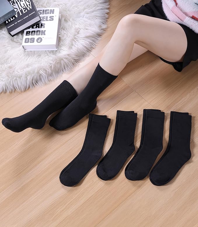 SDBING Womens Cat Socks Cute Gifts Animal Soft Breathable Thin Cotton Casual Crew Socks 5 Pairs