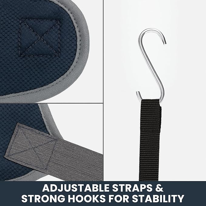 Grooming Hammock Kit for Dogs & Cats, Includes Hammock Harness, Nail Clippers, Nail File, Grooming Glove, Dematting Comb, S-Hooks, Carabiners & Storage Bag for Easy Home Grooming small (75ร49) cm