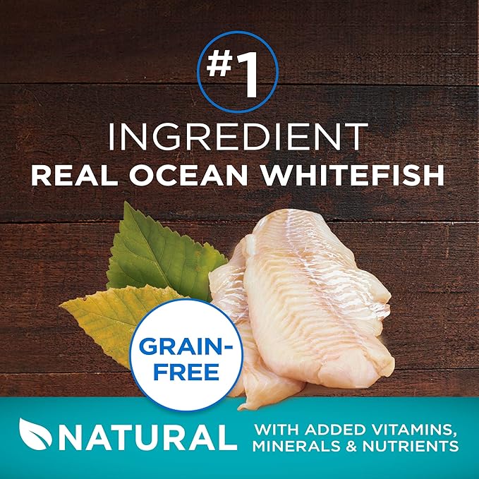 Purina ONE Natural, High Protein, Grain Free Dry Cat Food, True Instinct With Real Ocean Whitefish - 14.4 lb. Bag