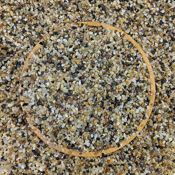 20lbs Fish Tank Sand, 1/16 inch Small Aquarium Gravel. Decorative Pea Gravel River Rocks for Air Plants, Vase Fillers, Landscaping and Succulent Soil Cover