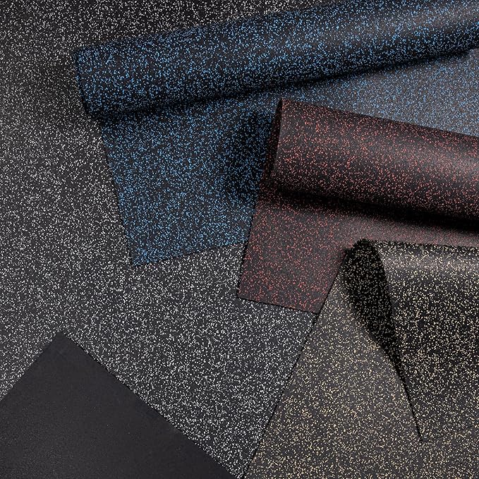 Playsafer Genaflex Rubber Gym Floor Mat, Heavy Duty Commercial Protective Gym Flooring Roll - 8mm Thick (10% Grey, 4' X 15')