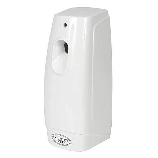 Country Vet Mosquito+Fly Metered Spray Refill (Case of 12) & Automatic Metered Dispenser (Case of 12) - 342033CVA - Great for Barns, Stables, Farms, Stalls and Outdoor Insect/Fly Prevention