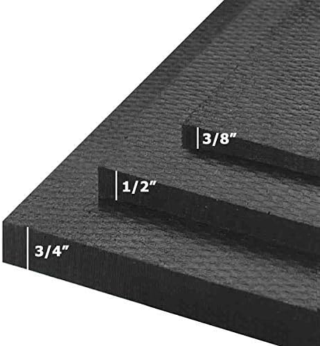 American Floor Mats - Heavy Duty Stall Tiles - Stable/Horse Tiles - Thick, Durable Rubber Flooring Solid Black 10' x 20' Set 3/8" Thick (50 Tiles Total)