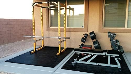 American Floor Mats - Heavy Duty Stall Tiles - Stable/Horse Tiles - Thick, Durable Rubber Flooring Solid Black 8' x 8' Set 3/8" Thick (16 Tiles Total)