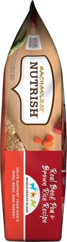Nutrish Rachael Ray Premium Natural Dry Dog Food, Real Beef, Pea, & Brown Rice Recipe, 40 Pounds