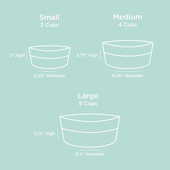 Waggo Dipper Ceramic Dog Bowl for Small and Large Breeds - Heavyweight and Durable Pet Food and Water Dish Crock, Dishwasher Safe, Modern (Black, Medium)