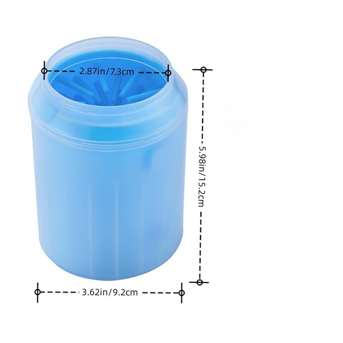 Portable Dog Paw Cleaner Dog Paw Washer Paw Mud Cleaner Pet Foot Cleaner Suitable for Large, Medium and Small Dogs/Cats (Blue, Large)