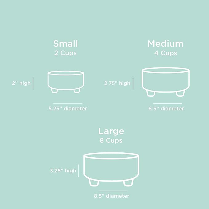 Waggo Uplift Ceramic Dog Bowl for Small Medium and Large Breeds - Heavyweight and Durable Pet Food and Water Dish Crock, Dishwasher Safe, Modern, Elevated Feeder (Black, Medium)